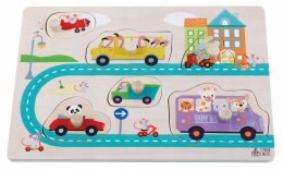 Strassenpuzzles Aus Holz (Happy Bus) Für Kinder