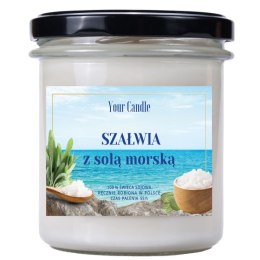 Soja-Salbei-Kerze Mit Meersalz 300ml